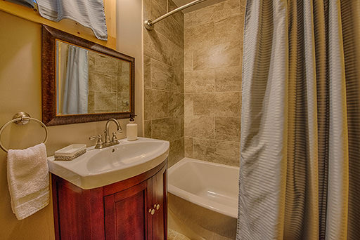 Upper level bathroom 2 in Mountain Creek Cabin in Maggie Valley, NC