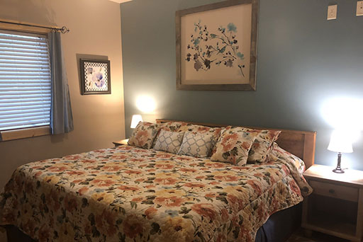 Lower level bedroom 4 in Mountain Creek Cabin in Maggie Valley, NC